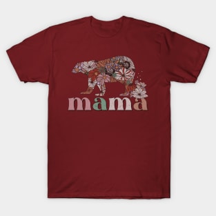 Mama Bear Floral Art T-Shirt